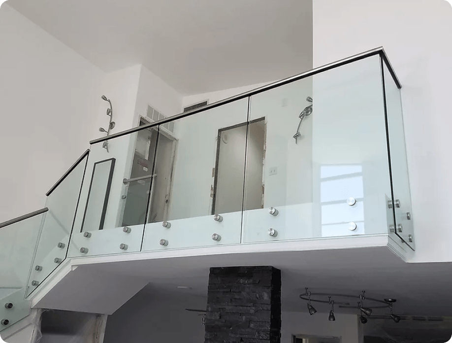 tempered glass staircase railings