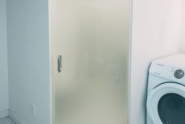 frosted glass door for shower