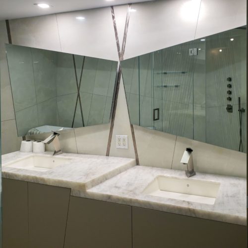 double vanity mirrors for bathroom
