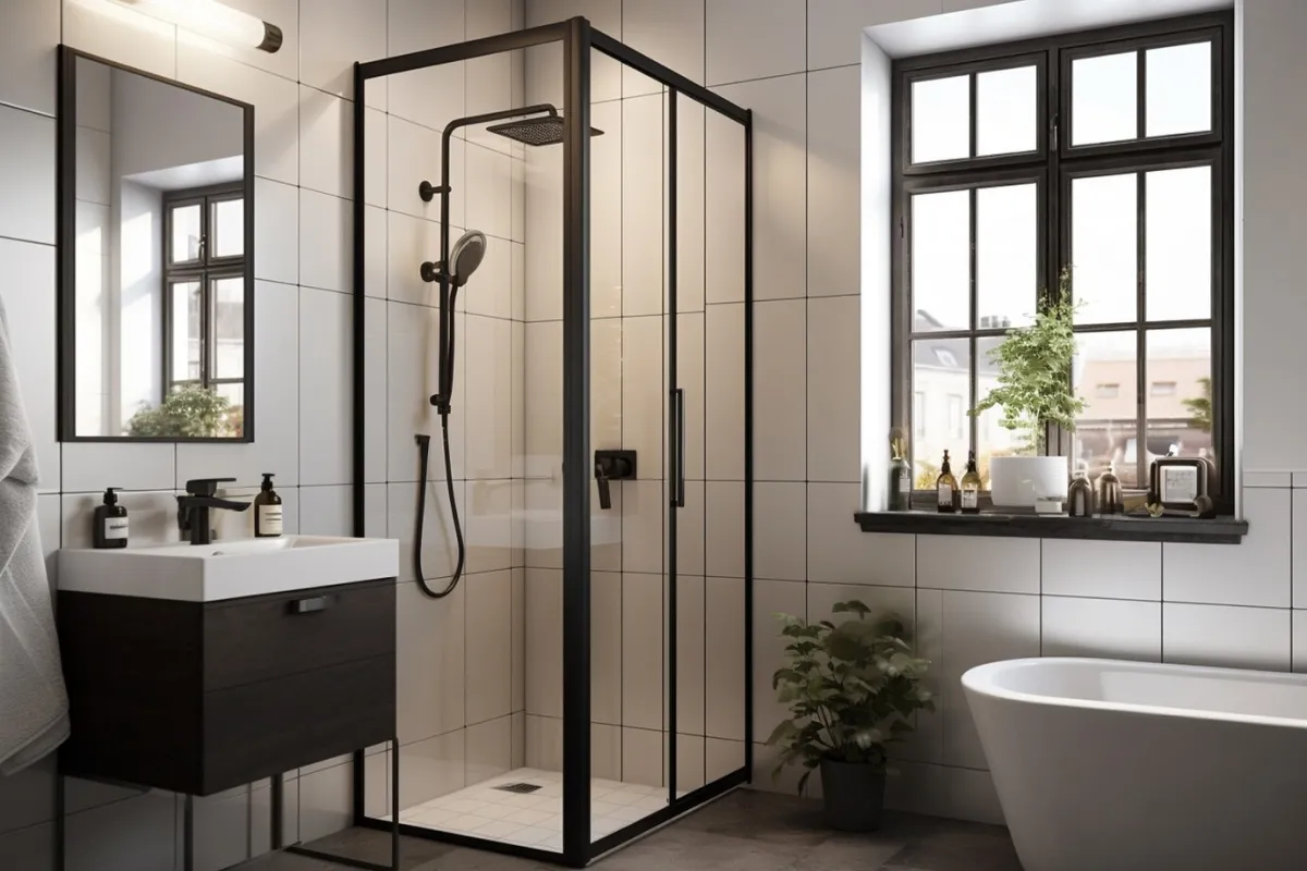 modern shower enclosure